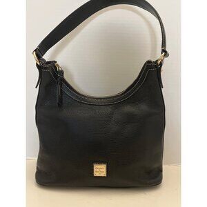 Dooney & Bourke Pebble Grain Black Leather Hobo Shoulder Bag